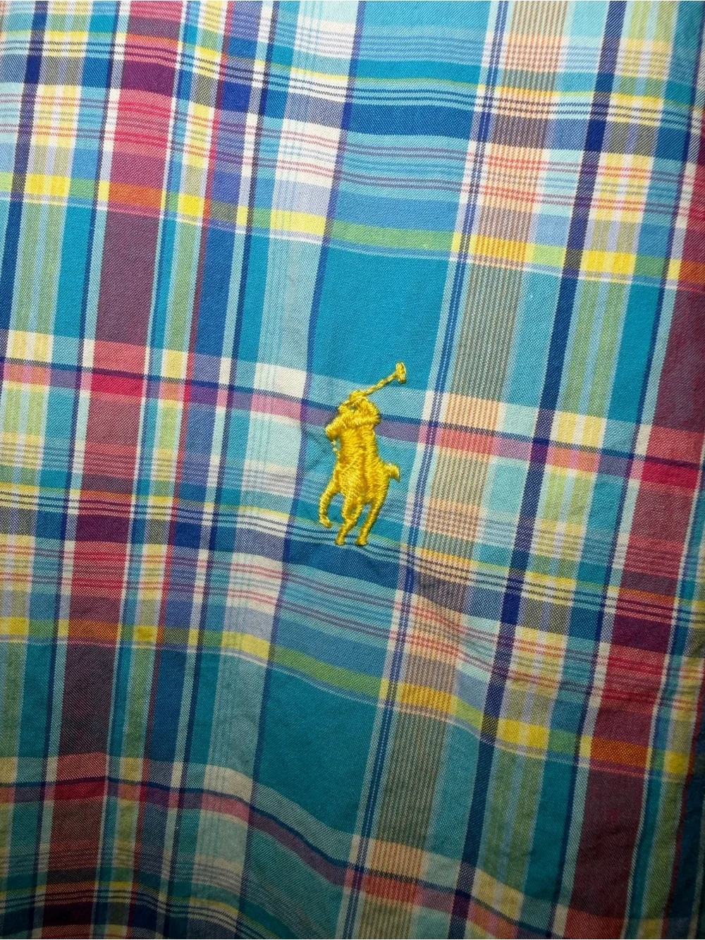 Polo by Ralph Lauren Teal Plaid Button-Down Shirt